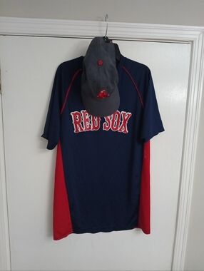 Boston Red Sox Navy & Red Short-Sleeve Team Jersey And '47 Brand Cap